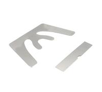 Vaguelly 2 Piezas de Placa de Mordida Dental de Acero Inoxidable, Herramienta Oral Resistente y Cómoda para Uso Profesional en Odontología