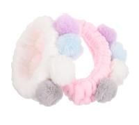 Vaguelly 2 Piezas Diadema De Peluche Para Limpieza Facial Diadema De Spa Para Maquillaje Linda Para Lavarse La Cara
