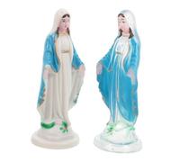 Vaguelly 2 Piezas Estatua De La Virgen María Estatua De La Madre María Plástico