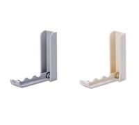 Vaguelly 2 Piezas Ganchos Plegables para Puerta Adhesivo, ABS Beige | Montaje sin Perforar, Diseño Abatible y Compacto, para Llaves y Toallas en Dormitorio o Lavadero