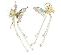 Vaguelly 2 Piezas Horquilla Borla de Pinzas de Metal Pequeñas Cabello Pinzas de Grandes para Cabello Grueso Accesorios Decorativos para Coleccionar y Usar Eventos Especiales