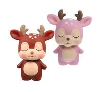 Vaguelly 2 Piezas Hucha Creativa de Suave Alcancía de Vinilo Irrompible para Bote de de Monedas Decoración Infantil Rosa y Marrón