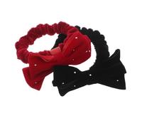 Vaguelly 2 Piezas Lazos Pelo para Niñas de Cintas Pelo Lazo de Color Rojo Accesorios para Bebés para Fiestas y Festivales