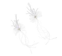 Vaguelly 2 Piezas Pasadores De Adornos Para El Pelo De La Novia Horquillas De Perlas Artificiales Horquilla Para Novia Horquillas De Malla