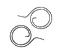 Vaguelly 2 Piezas Resorte Circular Color Negro de Regreso Diámetro Interior 20mm Material Hierro, Suave para Manijas y Pomos para Cerradura de Puerta Antirrobo en Hogar u Oficina