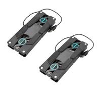 Vaguelly 2 Piezas Soporte Refrigerante con Doble Ventilador USB para Portátiles Base de Enfriamiento Ligera y Duradera Compatible Laptops