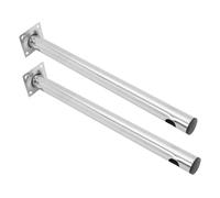 Vaguelly 2 Piezas Soporte Vertical de Acero Inoxidable para Montaje de Cámara y Puente Inalámbrico Resistente Intemperie Fácil Instalación para Redes Wifi y Sistemas de Alarma Exterior