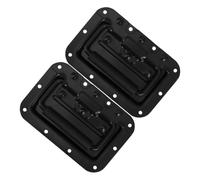 Vaguelly 2 piezas Tiradores con Resorte para Cajas y Gabinetes Negros Duraderos Fáciles de Instalar Mango Resistente para Hardware de Vuelo y Almacenamiento