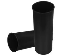 Vaguelly 2 portaescobillas para Inodoro: Vaso de Enjuague Antimanchas de 23 x 9,2 cm - Vaso Reutilizable de plástico Negro - Organizador Estable para Accesorios de baño
