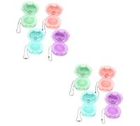 Vaguelly 2 Series Caja De Sombra De Ojos Redonda Caja De Sombra De Ojos Vacía Cosmético Cajas Almacenaje Cajas De Almacenaje Maletín De Maquillaje Recipiente De Polvo El Plastico 4 Piezas*2