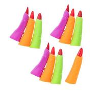 Vaguelly 20 Piezas Juego de uñas postizas Clavo Consejos Fiesta EY Sorpresa uñas de Manos Falsas uña Falsa Garras Falsas Dedo Falso de Halloween de polivinilo Color Aleatorio