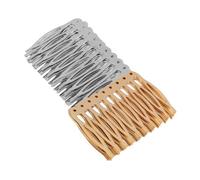 Vaguelly 20 Piezas Peinetas de Metal para Recogidos Dientes con Kit Diy para Accesorios de Boda Peinetas Laterales para Novias Soporte para Moños y Peinados French Twist