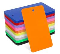 Vaguelly 200 Etiquetas Colgantes en Blanco de Plástico Superficie para Escribir, Diseño Transparente y Mate, Ideales para Decoración de Fiestas y Eventos Color Aleatorio