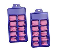 Vaguelly 200 Piezas De Parches Para Uñas Puntas De Prensa Para Dedos Del Pie Soporte De Gel Para Uñas Mini Uñas Artificiales Uñas Postizas Besos Prensa Para Uñas Uñas De Ataúd