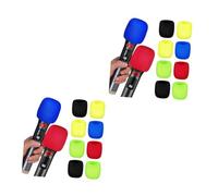 Vaguelly 20piezas Cubiertas De Microfono Protección Antiviento y Antipolvo Para Ktv y Eventos Compatible La Mayoría De Micrófonos