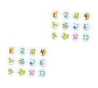 Vaguelly 24piezas Pegatinas De Meses Para Bebés De Animales Divertidos Decorativas y Prácticas Para Fotografías y Fiestas Infantiles