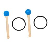 Vaguelly 2juegos Mallet Para Tazón Cantante Mango De Madera Cabeza De Goma De Baquetas Para Instrumentos De Percusión Para Sonido De Cristal Tazones Musicales Color Azul