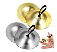 Vaguelly 2pares Cymbales De Dedo De Latón Para Danza De Accesorios Musicales Portátiles Para Fiestas y Bailes Para Práctica De Danza Del Vientre