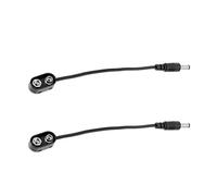 Vaguelly 2pcs Music Instrument Effector 9V Batería Clip Cables Converter Cables