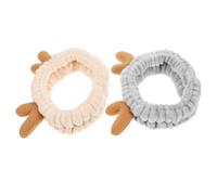 Vaguelly 2piezas Adorable Para Mujer Diadema Antideslizante Accesorio Cabello Banda Elástica Cabello Tocados De Maquillaje Para Fiesta