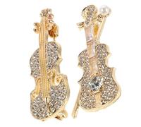 Vaguelly 2piezas Broche Tema Musical de Violín Accesorio de Joyería para Mujer Diseño de Instrumento Musical Decoración para Suéter y Bufanda Obsequio para Violinista