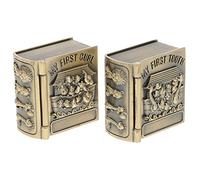 Vaguelly 2piezas Caja De Recuerdo Para Dientes De Leche y Rizos Almacenamiento Infantil Metal Organizador Retro Para Niño Niña y Niñas Recuerdos De Crecimiento Especial