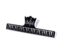 Vaguelly 2piezas Clip De Musical Pinzas Notas De Piano De Plástico Ranuras Suaves Herramienta Para Sujetar Páginas De Libros De Música Para Partituras y Libros De Música