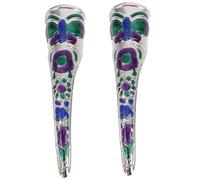 Vaguelly 2piezas Conjunto De Armadura De Vintage Para Uñas Postizas De Cobertura Completa Para Decoración De Uñas Halloween Cosplay y Fiestas Anillos Punta Del Dedo