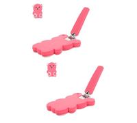 Vaguelly 2piezas Cortaúñas Para Bebés Herramienta De Manicura Segura Diseño De Oso Para Recién Nacidos y Niño Niña Pequeños Fácil De Usar y Cómodo Para Padres