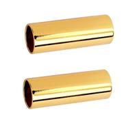 Vaguelly 2piezas Diapositiva De Guitarra De Metal Dorado Para Finger Slide Accesorio Para Guitarras Eléctricas y Acústicas Para Country Jazz y