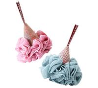 Vaguelly 2piezas Esponja Ducha Exfoliante Forma Helado Nylon Seguro Para Piel Con Asa Para Colgar Espuma Rica y Limpieza Profunda Para Bebés y Adultos