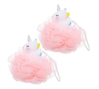 Vaguelly 2piezas Esponjas De Baño Exfoliantes Para Niño Niña De Loofah Con Diseño De Unicornio y Resistentes Para Baños Divertidos y Limpieza Corporal De Pequeños