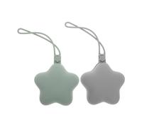 Vaguelly 2piezas Estuche De Silicona Para Chupetes Porta Chupete Portátil y Antipolvo Caja De Almacenamiento Para Bebés Para Viajes y Bolsas De