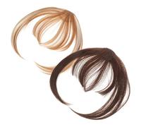 Vaguelly 2piezas Extensiones De Cabello Con Clip Flequillo Falso Para Mujer Postizos De Flequillo Natural Rastro Para Niñas
