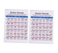 Vaguelly 2piezas Guía De Acordes Para Guitarra Eléctrica Papel De Cobre Diagrama De Práctica Para Estudiantes y Profesores s Para Aprender Rápidamente Acordes De Guitarra