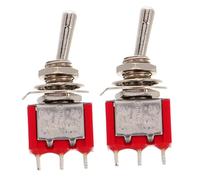 Vaguelly 2piezas Interruptor Palanca Miniatura Pines Posiciones Para Circuitos Electrónicos Pack Para y Automotriz