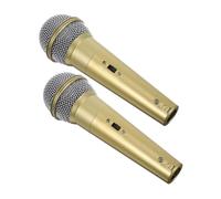 Vaguelly 2piezas Modelos De Micrófonos Simulados De Plástico Realistas Accesorios De Micrófono para Fiestas Escenario De Actuación Decoraciones Musicales