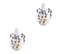 Vaguelly 2piezas Ocarina De Diseño De Animal Para Principiantes y Profesionales Instrumento Musical Portátil Decoración De Escritorio Fácil De Tocar y Transportar