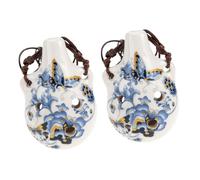 Vaguelly 2piezas Ocarina Mini Decorativa De Cerámica Huecos Para Principiantes Instrumento Musical De Calidad Diseño Elegante y Superficie Suave Para Adultos