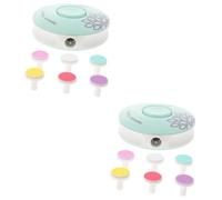 Vaguelly 2piezas Recortador De Uñas Eléctrico Para Bebés y Adultos Pulidor De Uñas Portátil Cabezas Baterías Diseño Ligero y Duradero