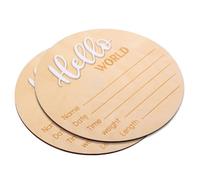 Vaguelly 2piezas Señales Nombre Del Letrero De Anuncio De Nacimiento Madera Accesorio Para Fotos Para Hospital o Celebración De Nacimiento