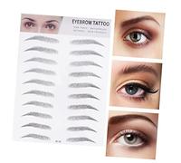 Vaguelly 2piezas Unidades De Pegatinas De Cejas Artificiales Transferencia Fácil y Rápida Plantilla Realista Para Hombres y Mujeres Color Negro Sin Daño Cutáneo Larga Duración