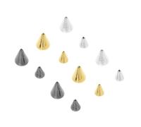 Vaguelly 3 cajas Cajas Tachuelas Metálicas Vintage para Uñas Estilo Punk con Remaches Cónicos y Planos Accesorios DIY para Decoración de Manicura Casa y Salón