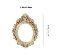 Vaguelly 3 Marcos de Fotos Vintage de Resina Miniatura Marco Ovalado Grande para Manualidades DIY Decoración Retro para Casa de Muñecas Juego de 3 Unidades en y