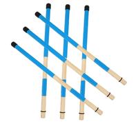 Vaguelly 3 Pares Batería Baquetas Instrumentos De Percusión Instrumento De Percusión Baqueta Accesorios Para Instrumentos Musicales Cepillo De Tambor Para Principiantes Blue Bambú