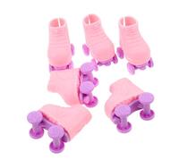 Vaguelly 3 Pares de Botas de Muñeca Miniatura de Plástico Rosa 1/8 para Decoración Versátil Interés Deportivo en Escenas en Miniatura