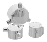 Vaguelly 3 Piezas Accesorio para Grifo de Ducha Mango de Plástico Plata, Diseño de Tres Vías y Ajuste de 3 Niveles para Mezcla Uniforme de Agua en Baño y Ducha