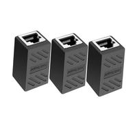 Vaguelly 3 Piezas Acoplador Ethernet Hembra a Hembra Conector Rj45 Extensor Conector Cat6 Compatible Cat5e y Cat5