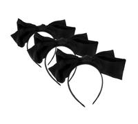 Vaguelly 3 Piezas Diademas Negras con Lazo Grande Accesorios de Pelo Cómodos y Versátiles para Mujeres y Niñas para Fiestas Diario y Sesiones de Fotos