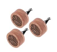 Vaguelly 3 Piezas difusor de aroma para coche ambientador perfume respiradero básico auto esencial clips de ventilación de aire clips de ventilación para coche Acero inoxidable Marrón claro